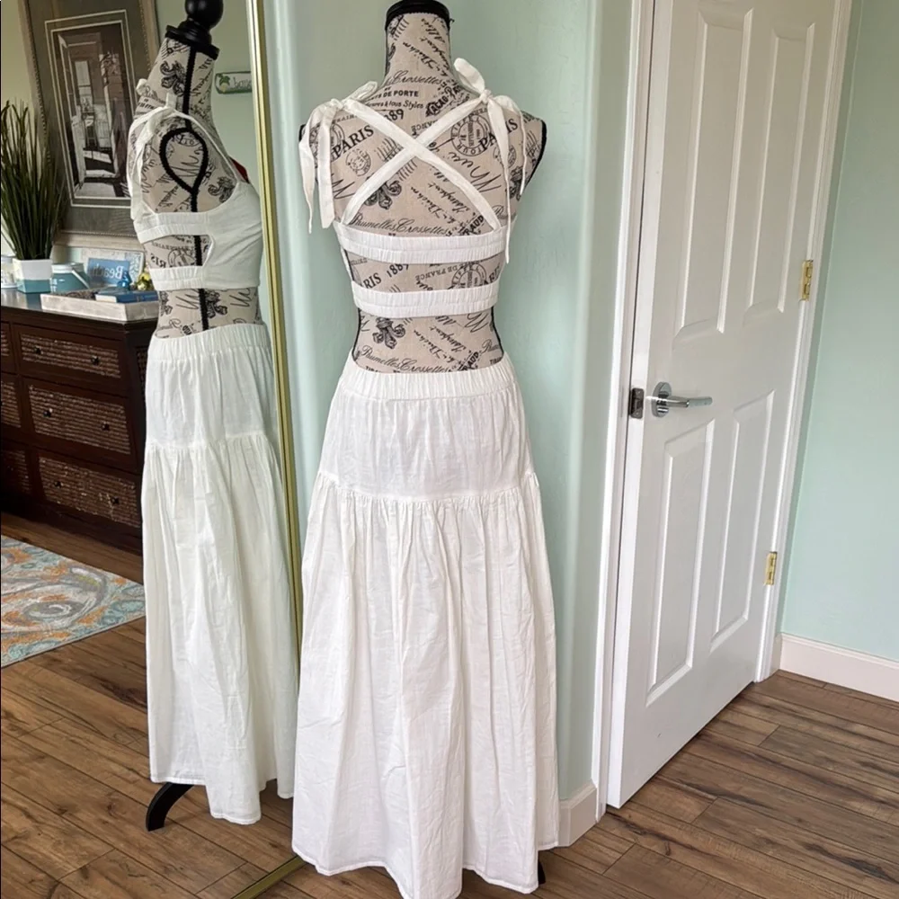 Beginning Boutique Tiered Maxi Skirt Set for Resort Wear